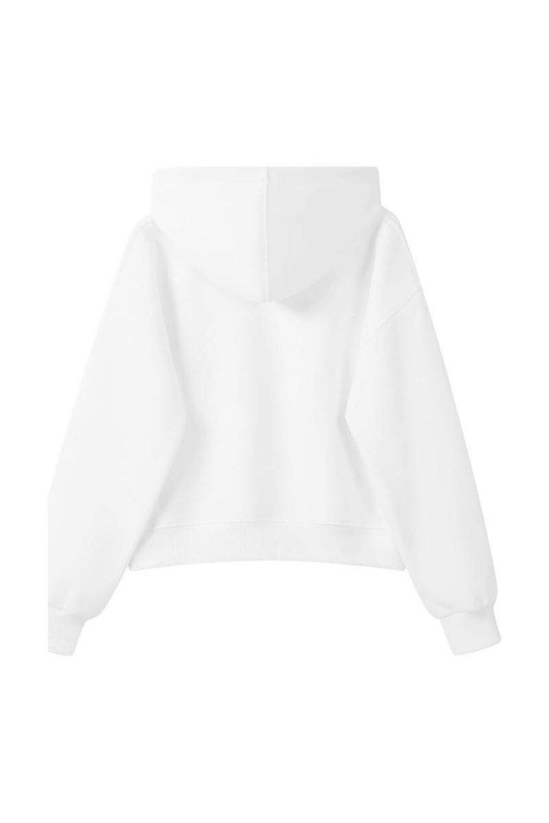 Women's Fall Cropped Relaxed Solid Sports Hoodie