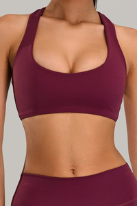 Women’s U-neck Racer-Back Back Beauty Sports Bra