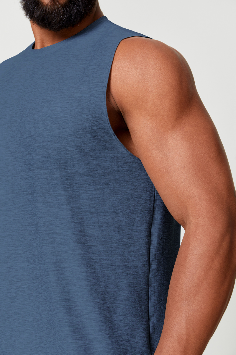 Men's Round-Neck Loose Fit Sports Tank Top
