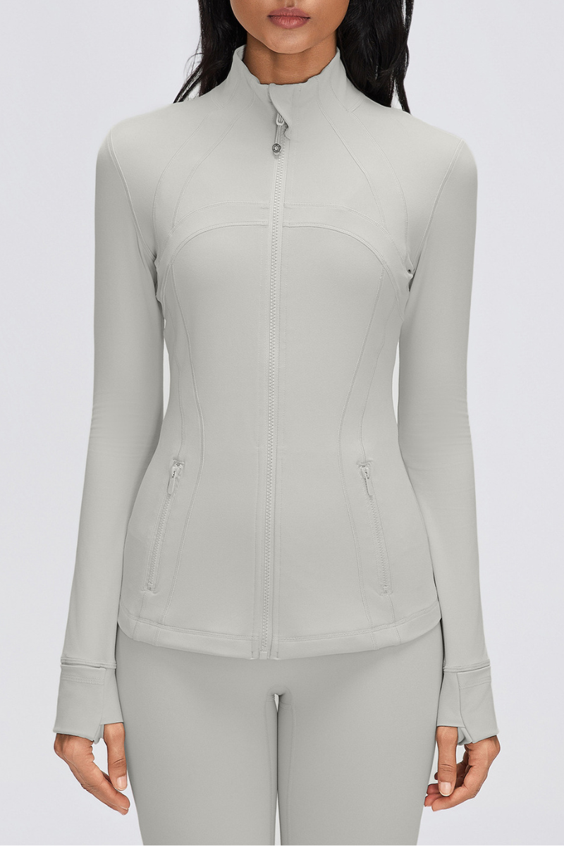 Women's Fall Stand Collar Slim Fit Breathable Sports Jacket