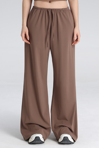 Women's High Waist Drawstring Wide Leg Yoga Casual Pants