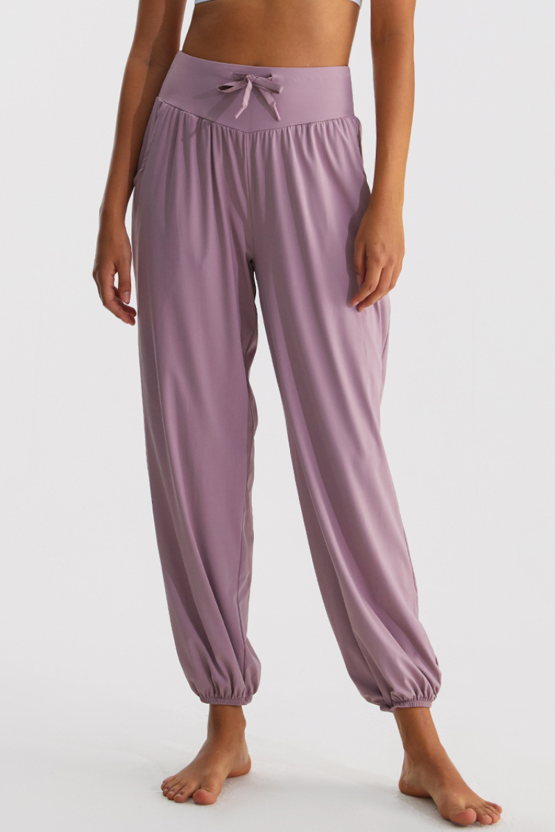 Women's Sports High Waist Lightweight Cuffed Sweatpants