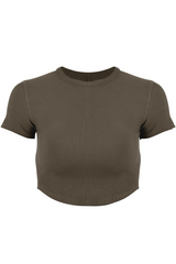 Sleek-Fit Running Crop Tee