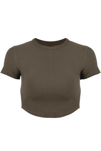 Sleek-Fit Running Crop Tee