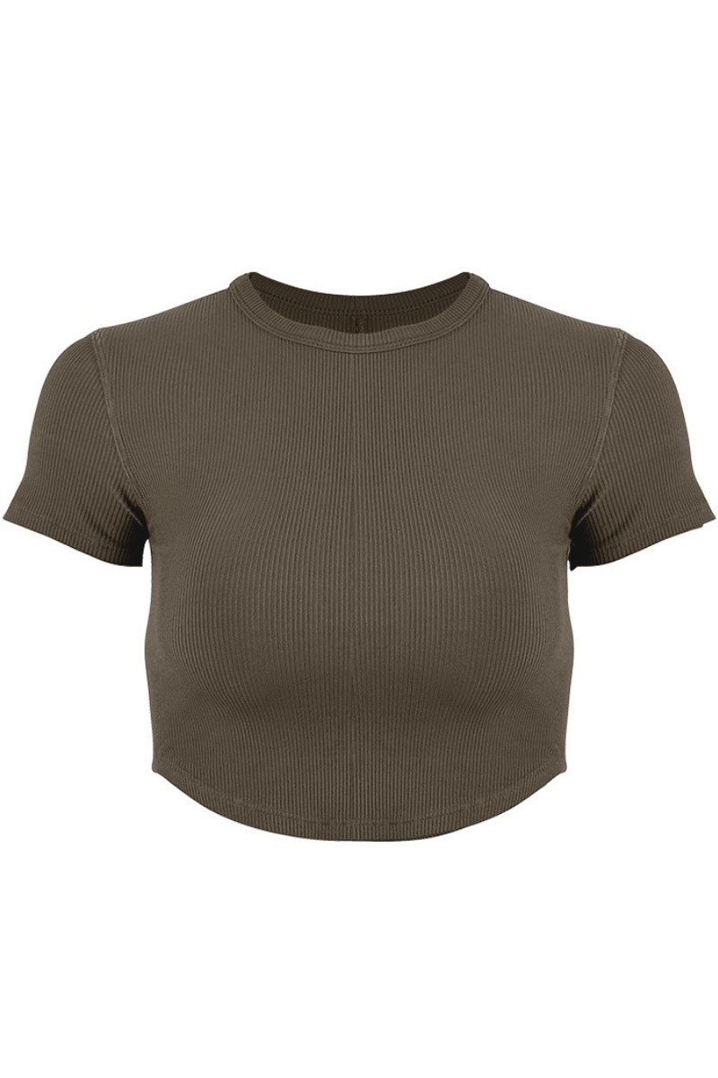 Sleek-Fit Running Crop Tee