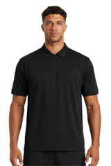 Men's Lightweight Polo Collar Half-zip Short Sleeve T-shirt