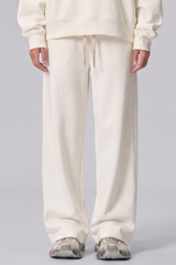 Unisex Fall Drawstring Side Pocket Wide Leg Sweatpants