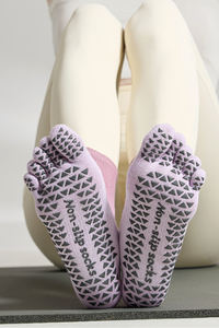 Women's Colorful Ombre Crew Yoga Grip Five-Toe Socks