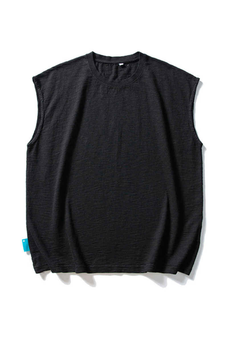 Unisex Washed Vintage Oversized Drop Shoulder Tank Top