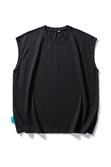 Unisex Washed Vintage Oversized Drop Shoulder Tank Top