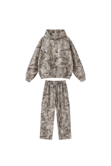 Men's Loungewear Sets:Tree Branch Camo Hoodie & Casual Pants