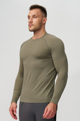Men's Seamless Quick-Dry Athletic Long Sleeve T-shirt