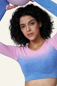 Women's Color Block Set:Long Sleeves T-Shirt And Leggings