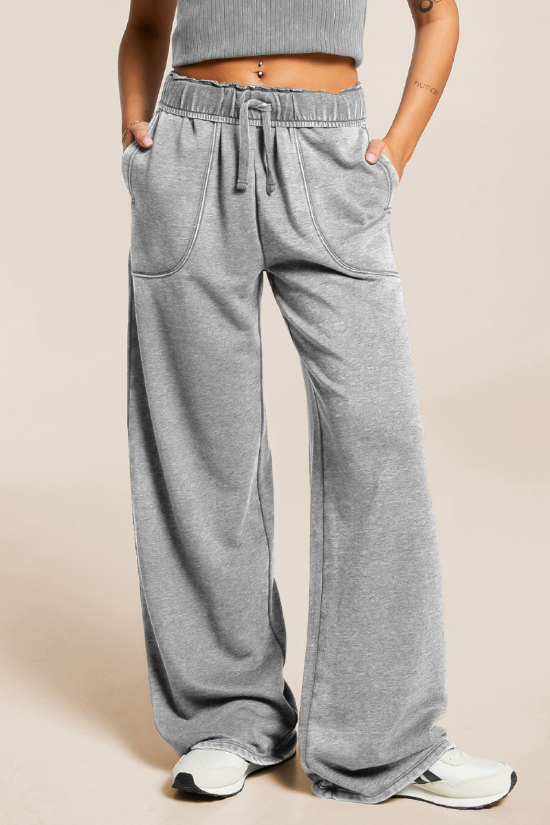 High-waisted, machine-washable long pants