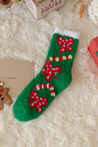 Women Christmas Cute Xmas Cartoon Mid Calf Socks