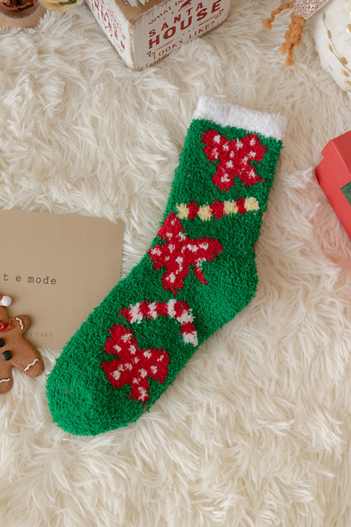 Women Christmas Cute Xmas Cartoon Mid Calf Socks