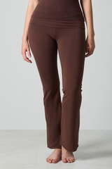 Women's High-Waist Fitted Flare Pants
