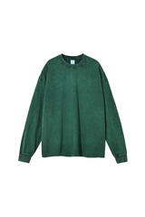 Unisex 100% Cotton Fall Vintage Washed Oversized Pullover