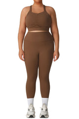 Women's Plus Size High-Intensity Training Sports Bra and Leggings 2-Piece Set