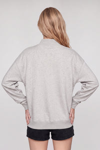 Women's Fall Fleece Relaxed Mock Neck Sweatshirt
