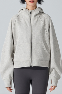 Women's Winter Fleece Lined Thermal Hooded Zip Up Jacket