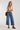 Women's High Waist Wide Leg Jeans with Ruffle Hem