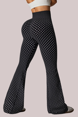 Women's Athletic High Rise Polka Dot Yoga Flare Pant