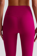 Women Brushed Cross-Back Slim-Fit Yoga Set: High-Waisted Butt-Lifting Outdoor Running Leggings + Round Neck Sports Bra