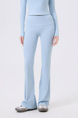 Low-rise wide-hem yoga flared pants