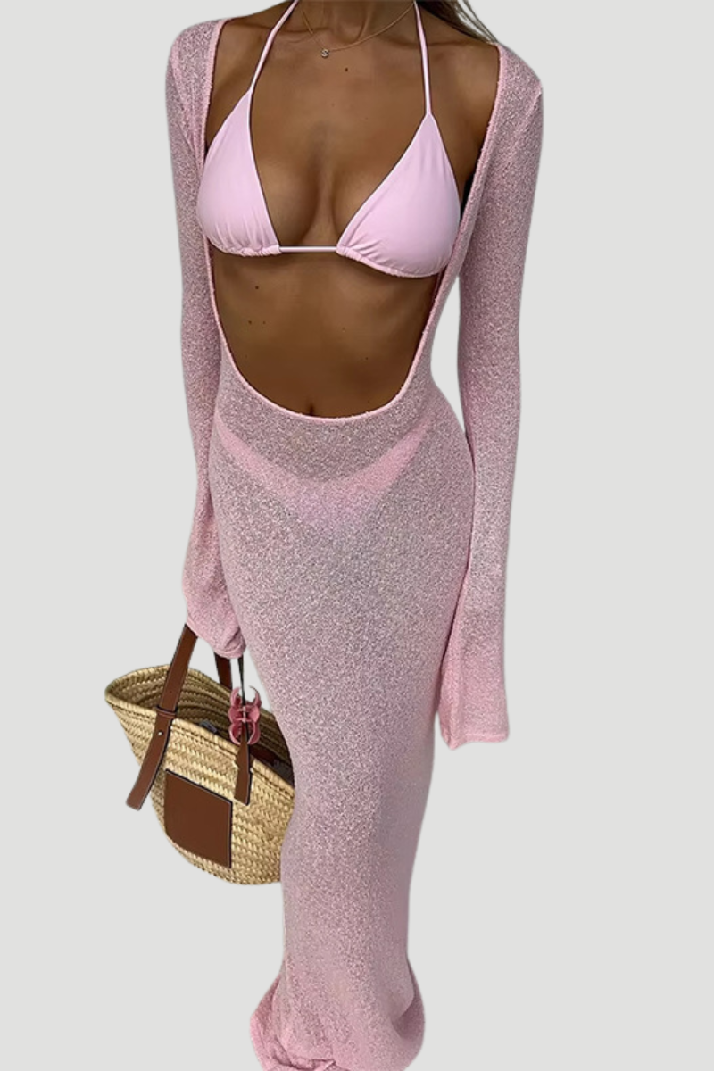 Women's 3-Piece Strappy Bikini Set - Sexy High Cut Swimsuit