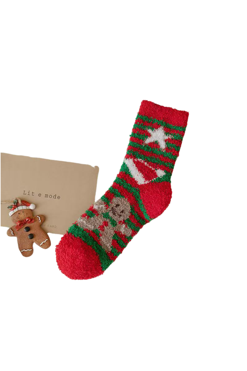 Women's Christmas Gift Fuzzy Plush Soft Mid‑Calf Socks