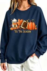 Women’s Fall Football Pumpkin Graphic Halloween Sweatshirt