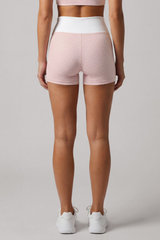 Women's Color Block Polka Dot High Waist Bike Shorts