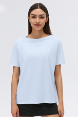 Women's Summer Lightweight Loose Fit Solid Sports T-Shirt