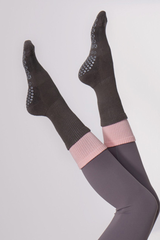 Women's Double-Layer Color-Block Yoga Grip Five-Toe Socks