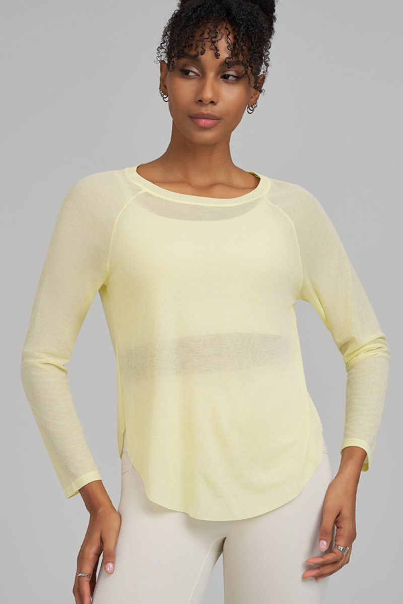 Mesh fitness sport long-sleeved garment