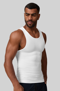 Men's Threaded Tound-Neck Sports And Fitness Tank Top