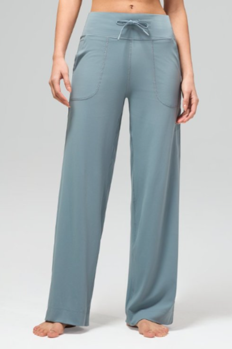 Women's Summer Drawstring  Quick-Dry Wide-Leg Yoga Pants