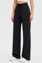 Women’s High-Rise Drawstring Pocket Wide-Leg Yoga Pants