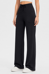 Women’s High-Rise Drawstring Pocket Wide-Leg Yoga Pants
