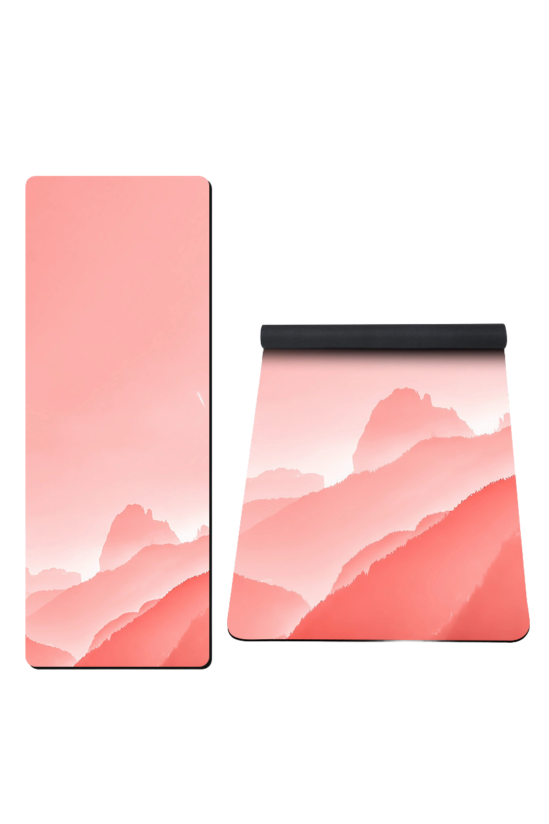 Anti-Slip Foldable Flower Print Ultra-Thin Travel Yoga Mat