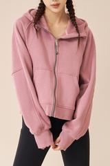 Thick-lined hooded sports sweatshirt