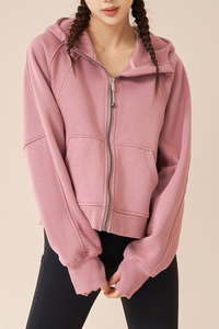 Thick-lined hooded sports sweatshirt