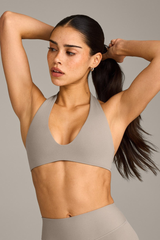 Women's Halter V‑Neck Backless Padded Sports Bra