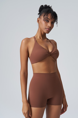 Women’s Sports 2-Piece Set: Triangle Cup Bra & Sports Shorts
