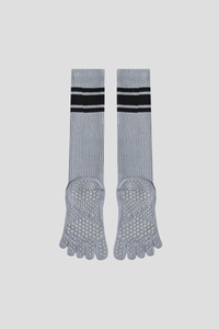Women's Non-Slip Grip Sole Long Tube Sports Pilates Socks