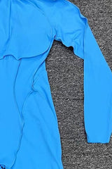 Women One-Piece Backless Skinny Long Sleeve Long Pants Exercise Yoga Bodysuit