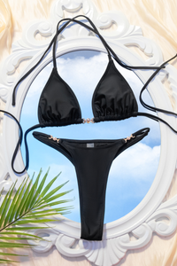 Women's Sexy Halterneck Triangle Cup Tie Bikini