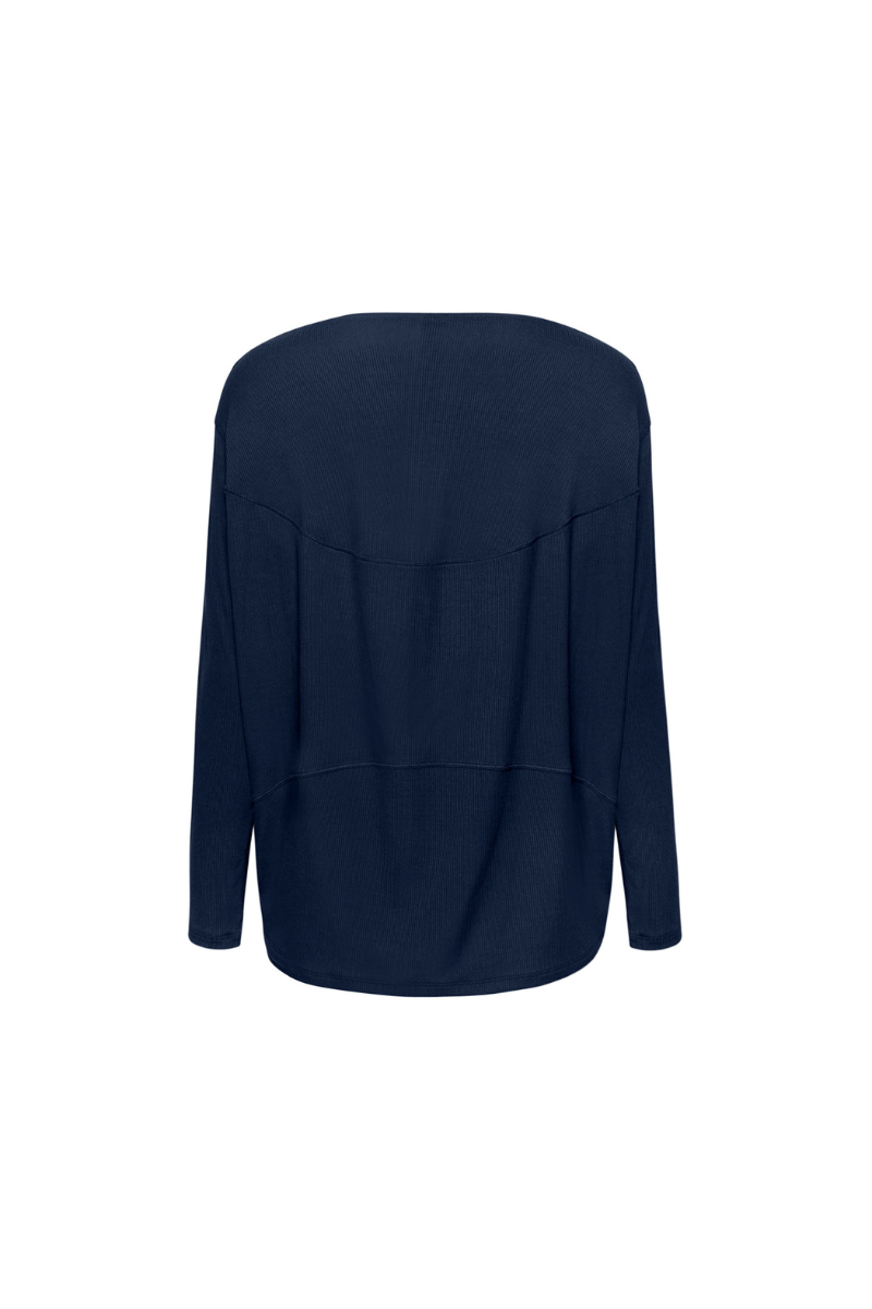 Modal turtle-back long-sleeved top
