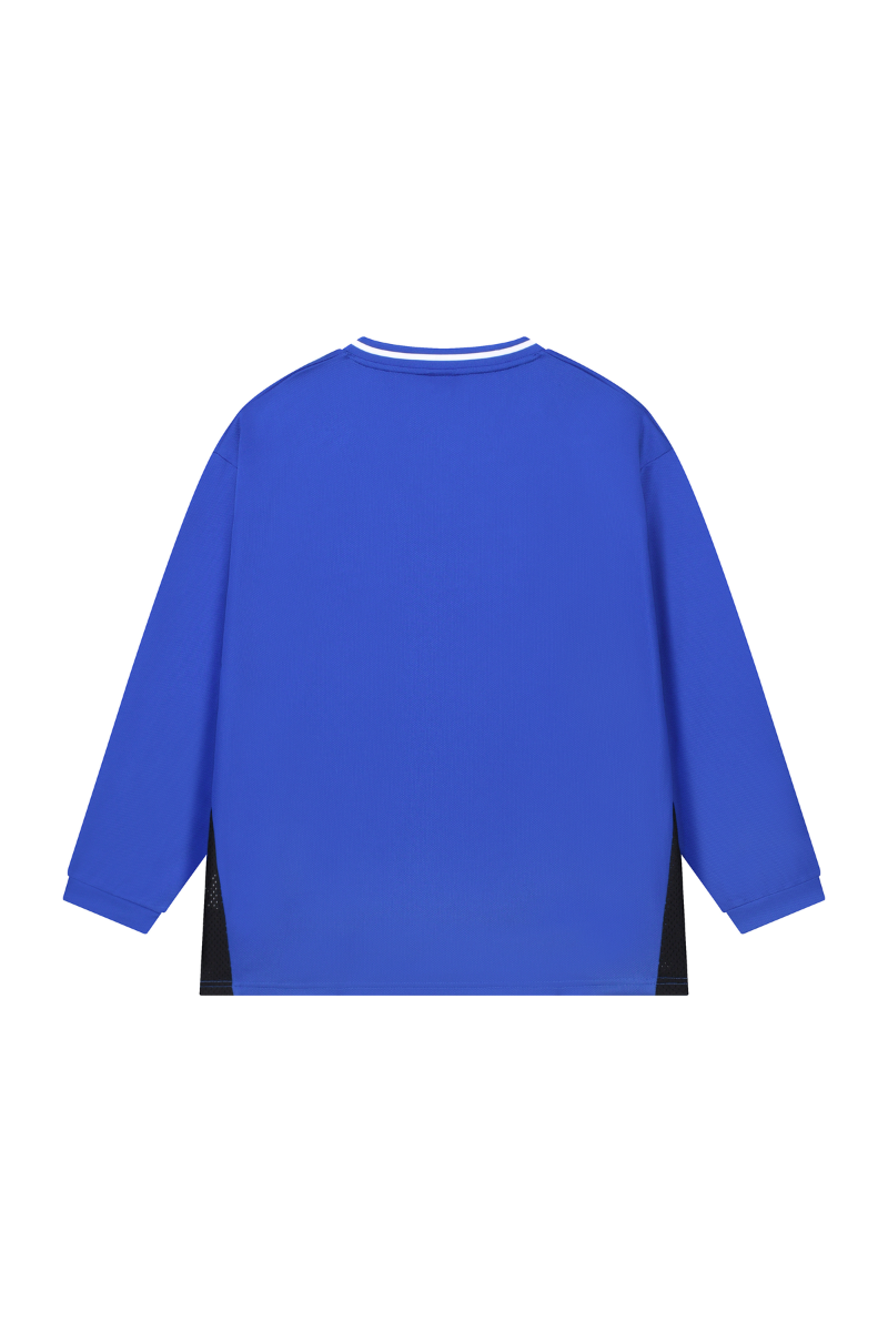 Men's V-Neck Color Block Breathable Mesh Panel Sports Jersey
